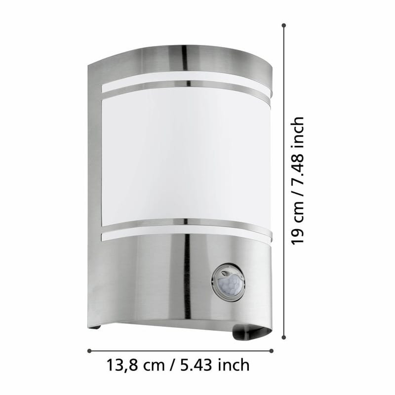 Ulkoseinävalaisin Cerno sensorilla - Ruostumaton teräs - Piha & ulkoaltaat - Piha-alue - Sisäänkäynti - Sisäänkäynnin valaistus