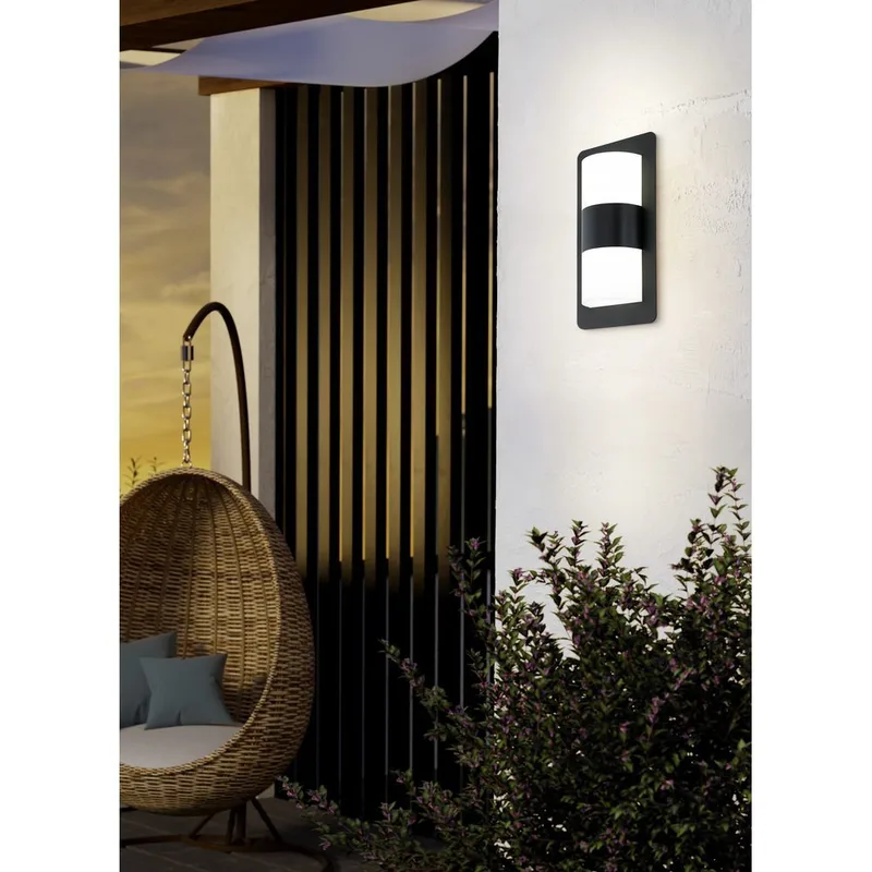 Ulkoseinävalaisin Cistierna - Antrasiitti/Valkoinen - Piha & ulkoaltaat - Piha-alue - Sisäänkäynti - Sisäänkäynnin valaistus