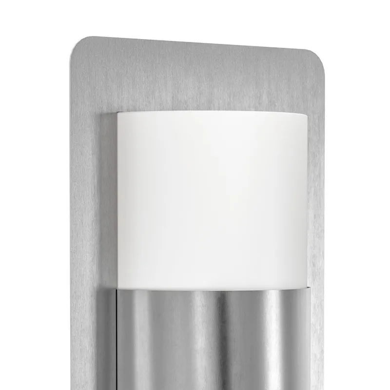 Ulkoseinävalaisin Cistierna - Ruostumaton teräs/valkoinen - Piha & ulkoaltaat - Piha-alue - Sisäänkäynti - Sisäänkäynnin valaistus