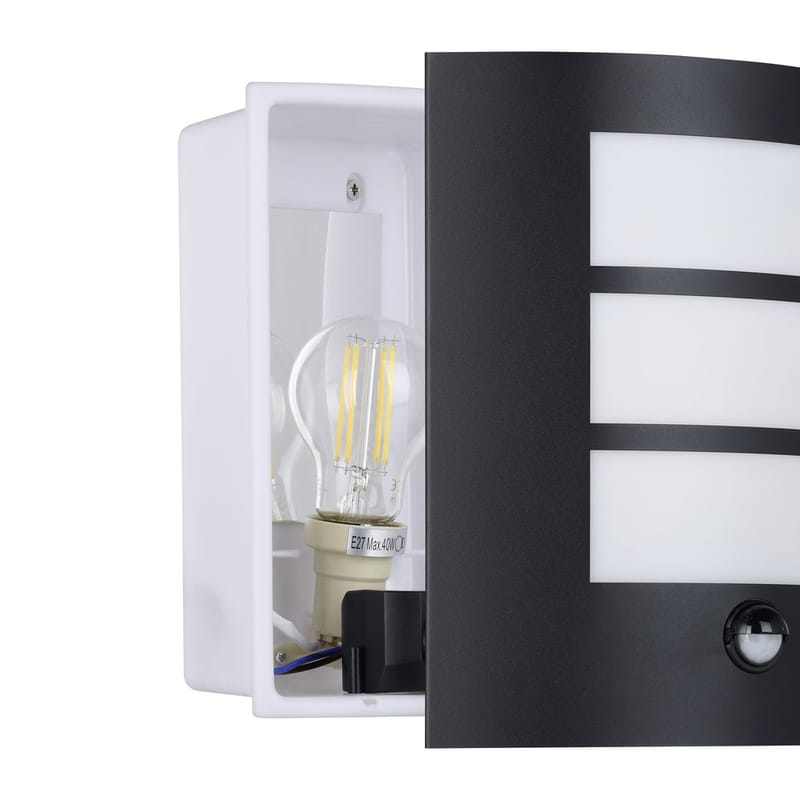 Ulkoseinävalaisin City sensorilla - Musta - Piha & ulkoaltaat - Piha-alue - Sisäänkäynti - Sisäänkäynnin valaistus