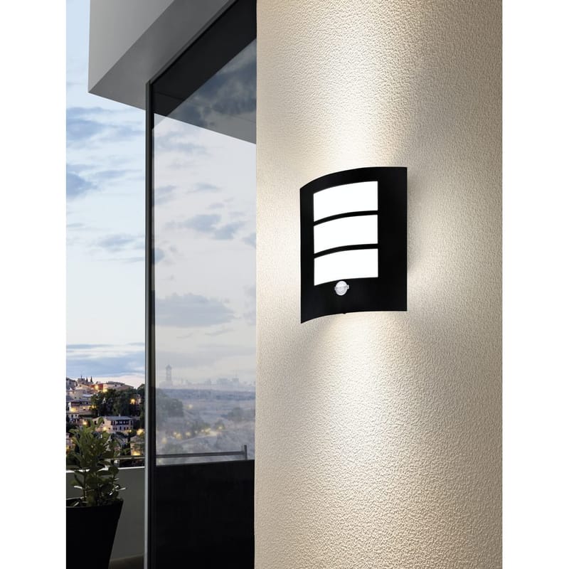 Ulkoseinävalaisin City sensorilla - Musta - Piha & ulkoaltaat - Piha-alue - Sisäänkäynti - Sisäänkäynnin valaistus