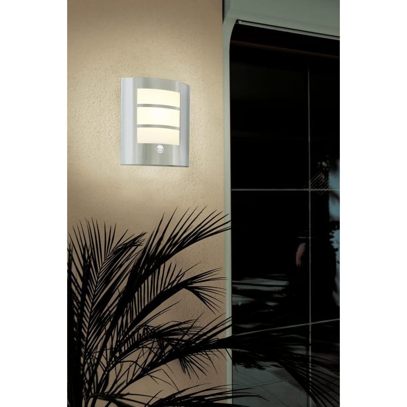 Ulkoseinävalaisin City sensorilla - Ruostumaton teräs - Piha & ulkoaltaat - Piha-alue - Sisäänkäynti - Sisäänkäynnin valaistus