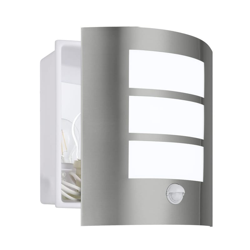 Ulkoseinävalaisin City sensorilla - Ruostumaton teräs - Piha & ulkoaltaat - Piha-alue - Sisäänkäynti - Sisäänkäynnin valaistus