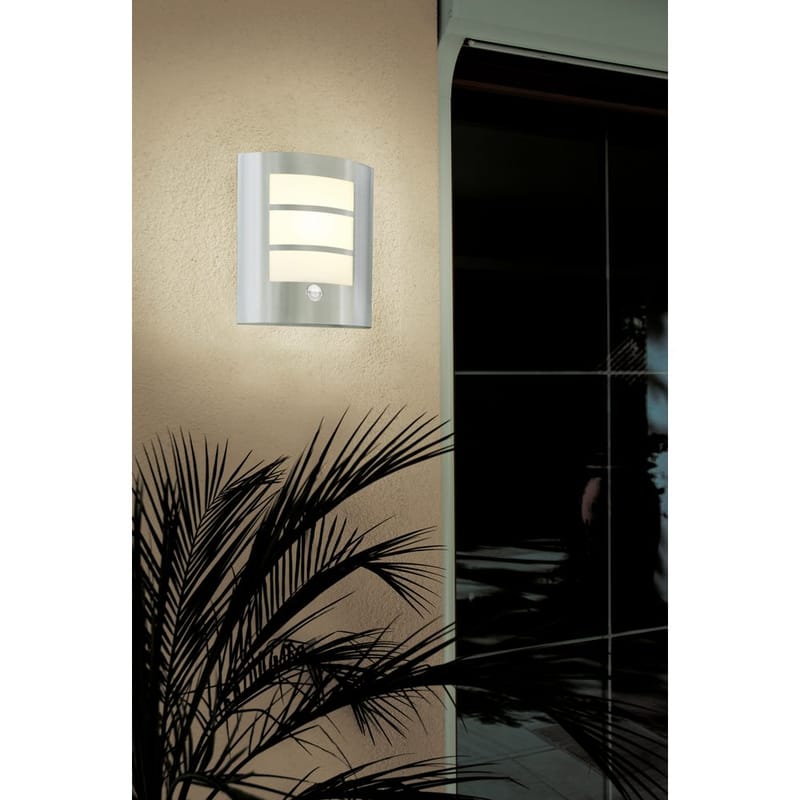 Ulkoseinävalaisin City sensorilla - Ruostumaton teräs - Piha & ulkoaltaat - Piha-alue - Sisäänkäynti - Sisäänkäynnin valaistus
