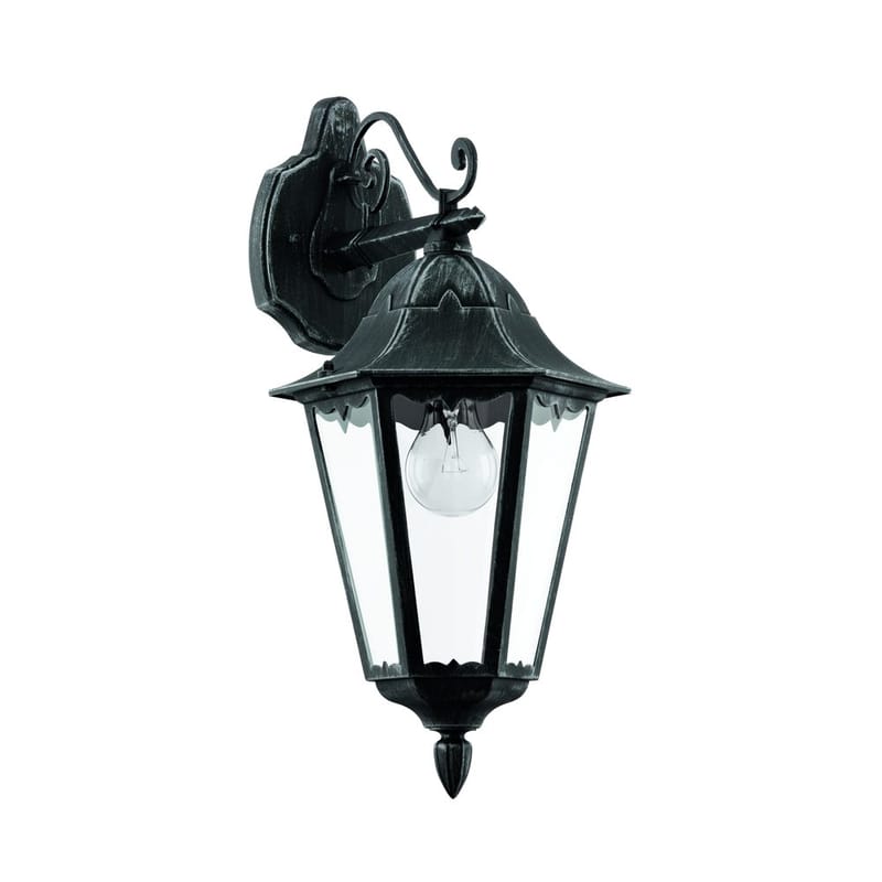 Ulkoseinävalaisin Navedo Alaspäin Suunnattu, Musta/Hopeapatina