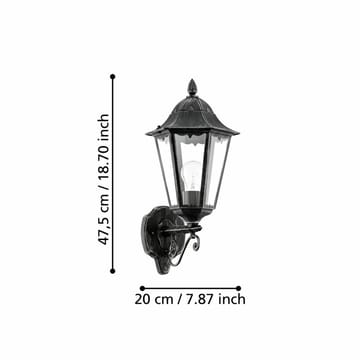 Ulkoseinävalaisin Navedo Yläasennettava - 47,5 cm - Piha & ulkoaltaat - Piha-alue - Sisäänkäynti - Sisäänkäynnin valaistus