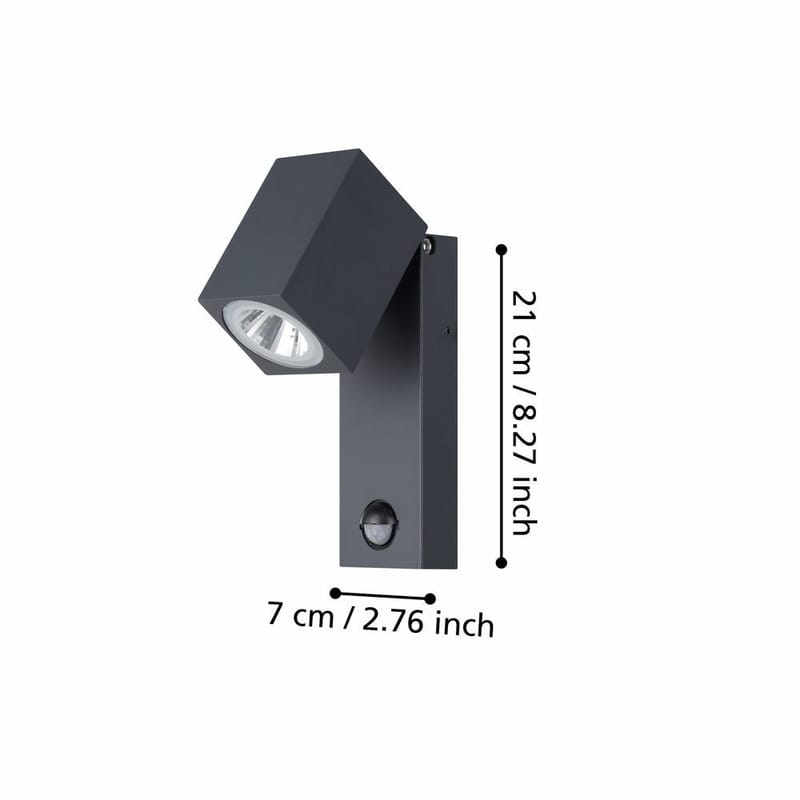 Ulkoseinävalaisin Sakeda sensorilla - 7 cm - Piha & ulkoaltaat - Piha-alue - Sisäänkäynti - Sisäänkäynnin valaistus