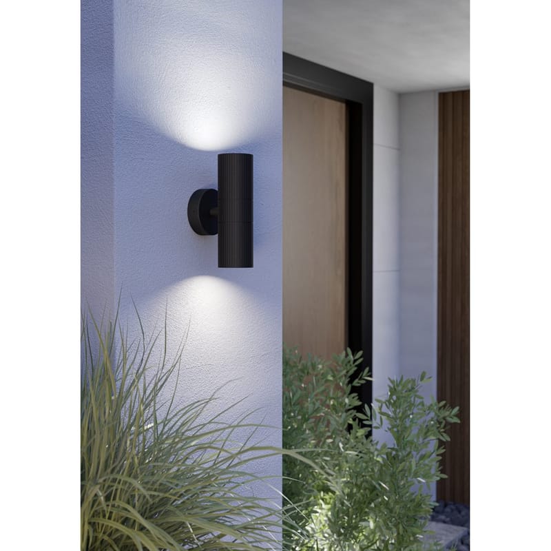 Ulkoseinävalaisin Tomelloso kahdella lampulla - Musta - Piha & ulkoaltaat - Piha-alue - Sisäänkäynti - Sisäänkäynnin valaistus