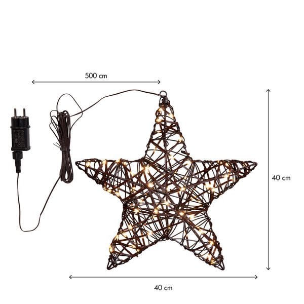 Vicke Star ulkokoristevalo 40 cm - ruskea - Piha & ulkoaltaat - Piha-alue - Terassi & aidattu terassi - Terassin valaistus