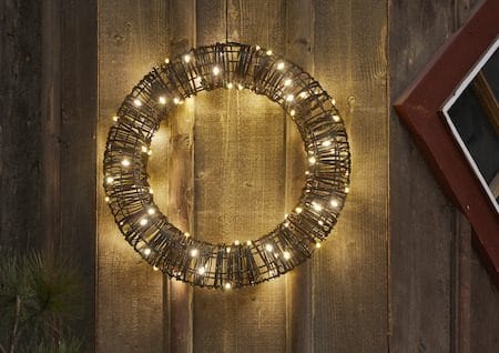 Vicke Wreath ulkokoristevalo 40 cm - ruskea - Piha & ulkoaltaat - Piha-alue - Terassi & aidattu terassi - Terassin valaistus