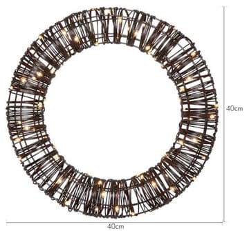 Vicke Wreath ulkokoristevalo 40 cm - ruskea - Piha & ulkoaltaat - Piha-alue - Terassi & aidattu terassi - Terassin valaistus
