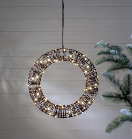 Vicke Wreath ulkokoristevalo 40 cm - ruskea - Piha & ulkoaltaat - Piha-alue - Terassi & aidattu terassi - Terassin valaistus
