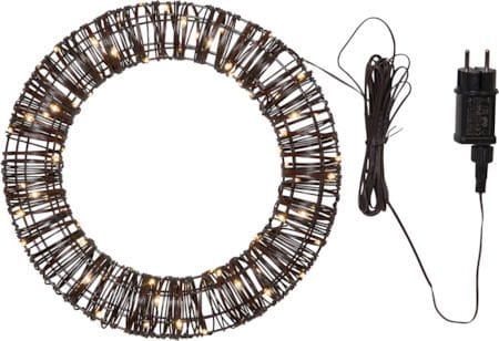 Vicke Wreath ulkokoristevalo 40 cm, ruskea