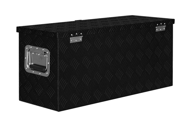 Alumiinilaatikko 80x30x35 cm musta - Piha & ulkoaltaat - Piha-alue - Ulkosäilytys - Autotallin sisustus & säilytys