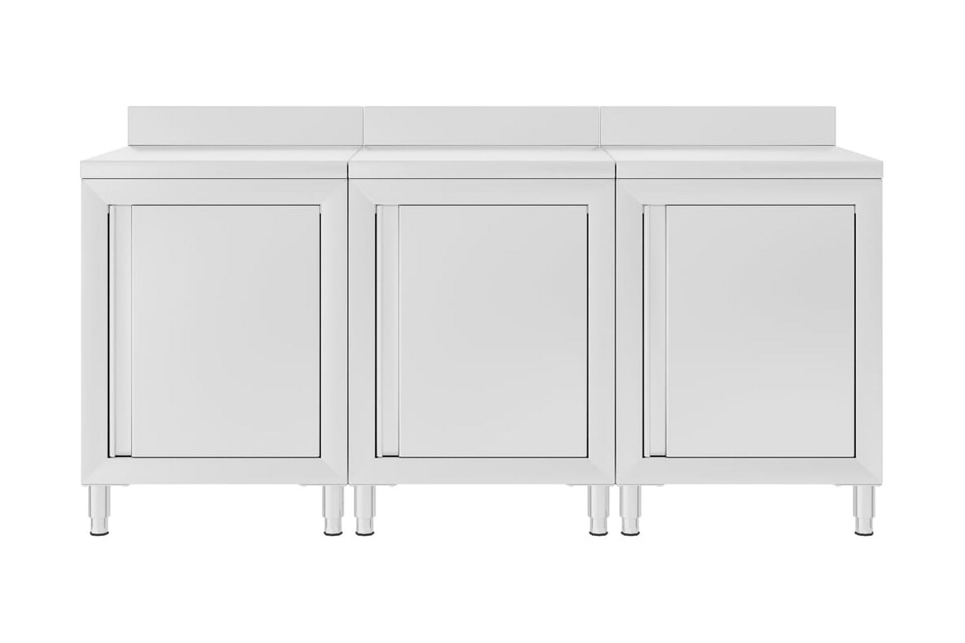 Kaupallinen työpöytä kaapilla 180x60x96 cm ruostumaton teräs - Piha & ulkoaltaat - Piha-alue - Ulkosäilytys - Autotallin sisustus & säilytys