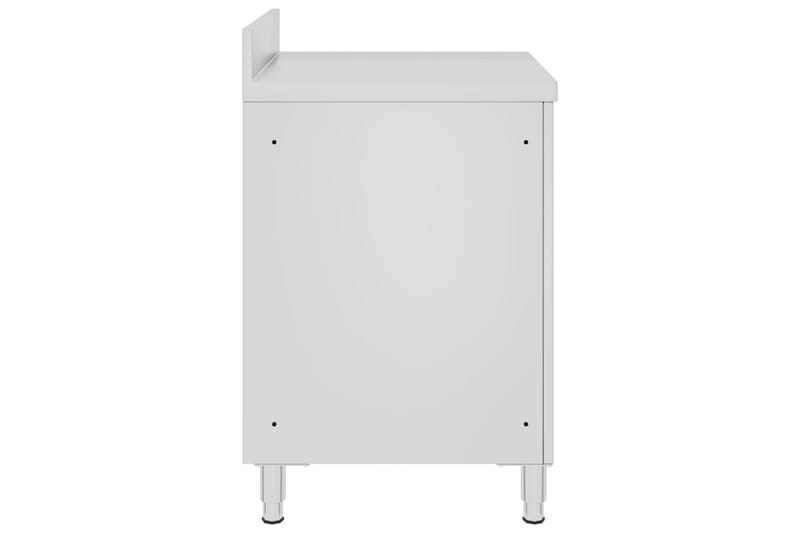Kaupallinen työpöytä kaapilla 60x60x96 cm ruostumaton teräs - Piha & ulkoaltaat - Piha-alue - Ulkosäilytys - Autotallin sisustus & säilytys