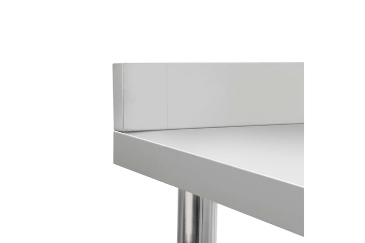 Keittiön työpöytä roiskesuojalla 80x60x93cm teräs - Autotallin sisustus & säilytys - Työpenkki