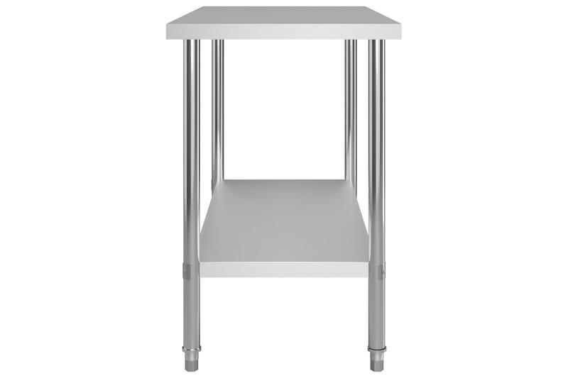 Keittiön työpöytä ylähyllyllä 120x60x150 cm ruostumaton terä - Piha & ulkoaltaat - Piha-alue - Ulkosäilytys - Autotallin sisustus & säilytys