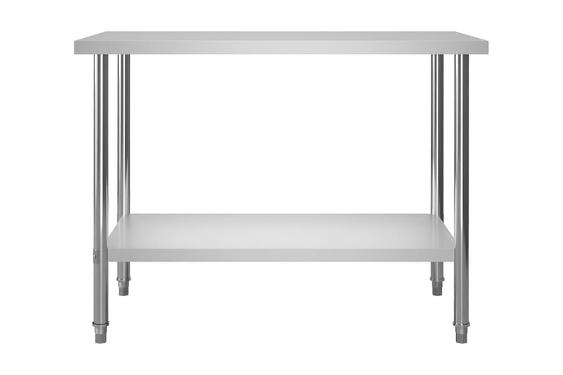 Keittiön työpöytä ylähyllyllä 120x60x150 cm ruostumaton terä - Piha & ulkoaltaat - Piha-alue - Ulkosäilytys - Autotallin sisustus & säilytys
