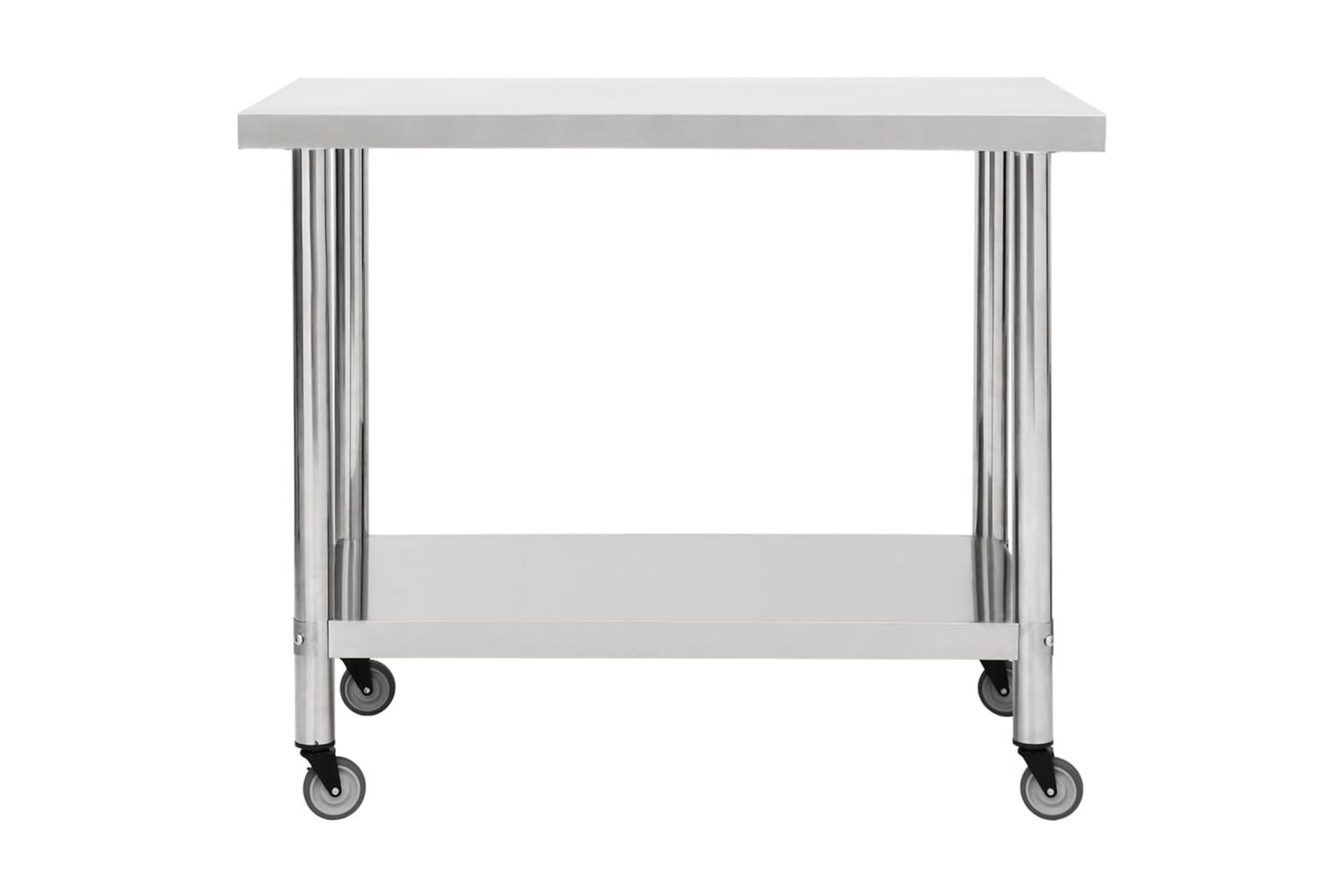Keittiön työpöytä pyörillä 100x45x85 cm ruostumaton teräs - Piha & ulkoaltaat - Piha-alue - Ulkosäilytys - Autotallin sisustus & säilytys