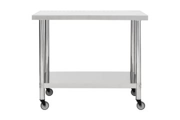 Keittiön työpöytä pyörillä 100x45x85 cm ruostumaton teräs - Piha & ulkoaltaat - Piha-alue - Ulkosäilytys - Autotallin sisustus & säilytys