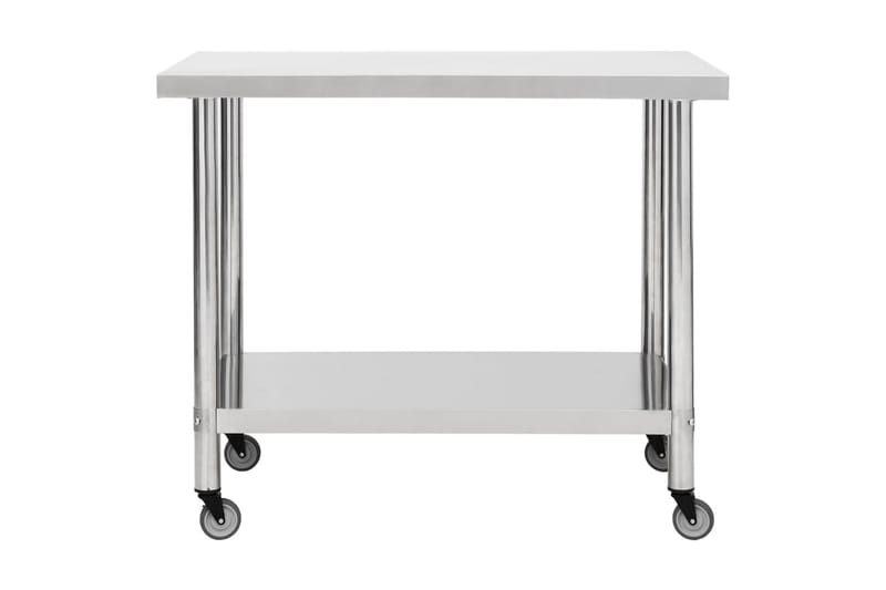 Keittiön työpöytä pyörillä 100x45x85 cm ruostumaton teräs - Piha & ulkoaltaat - Piha-alue - Ulkosäilytys - Autotallin sisustus & säilytys
