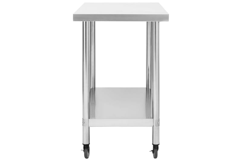 Keittiön työpöytä pyörillä 100x45x85 cm ruostumaton teräs - Piha & ulkoaltaat - Piha-alue - Ulkosäilytys - Autotallin sisustus & säilytys