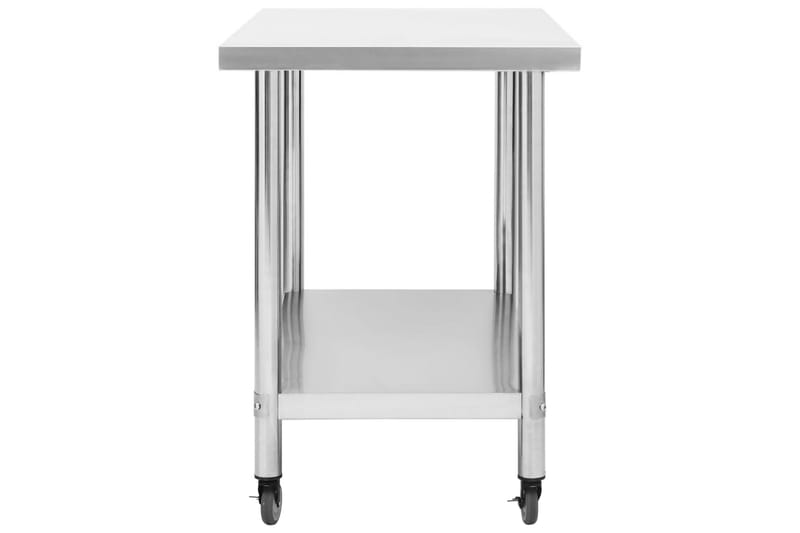Keittiön työpöytä pyörillä 80x60x85 cm ruostumaton teräs - Piha & ulkoaltaat - Piha-alue - Ulkosäilytys - Autotallin sisustus & säilytys