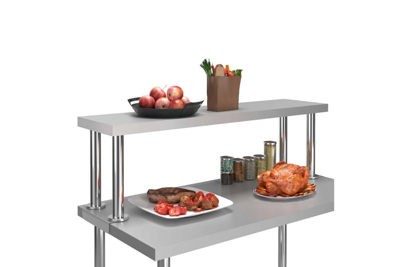 Keittiön työtason hylly 120x30x35 cm ruostumaton teräs - Piha & ulkoaltaat - Piha-alue - Ulkosäilytys - Autotallin sisustus & säilytys