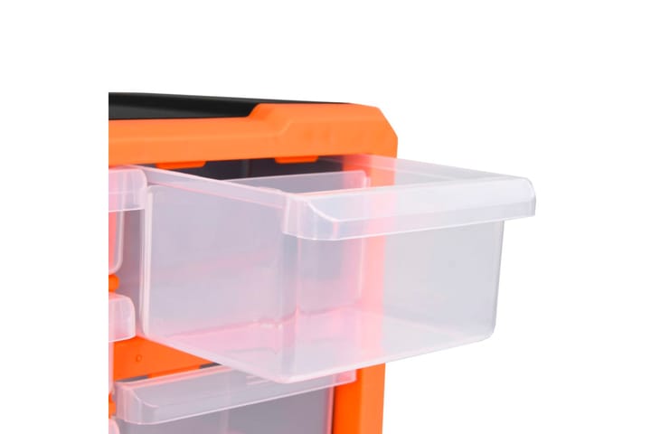 Monilaatikko järjestelijä 39 laatikolla 38x16x47 cm - Oranssi - Autotallin sisustus & säilytys - Tarvikkeiden säilytys