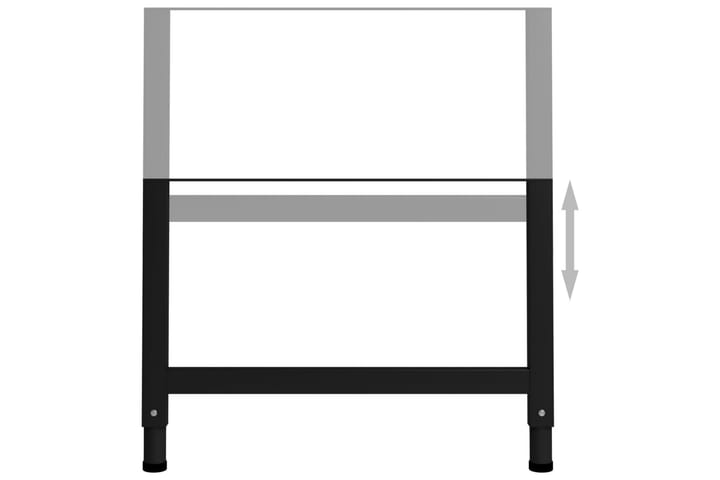 Säädettävät työpöydän rungot 2kpl metalli 85x(69-95,5) cm - Musta - Työpenkki - Autotallin sisustus & säilytys