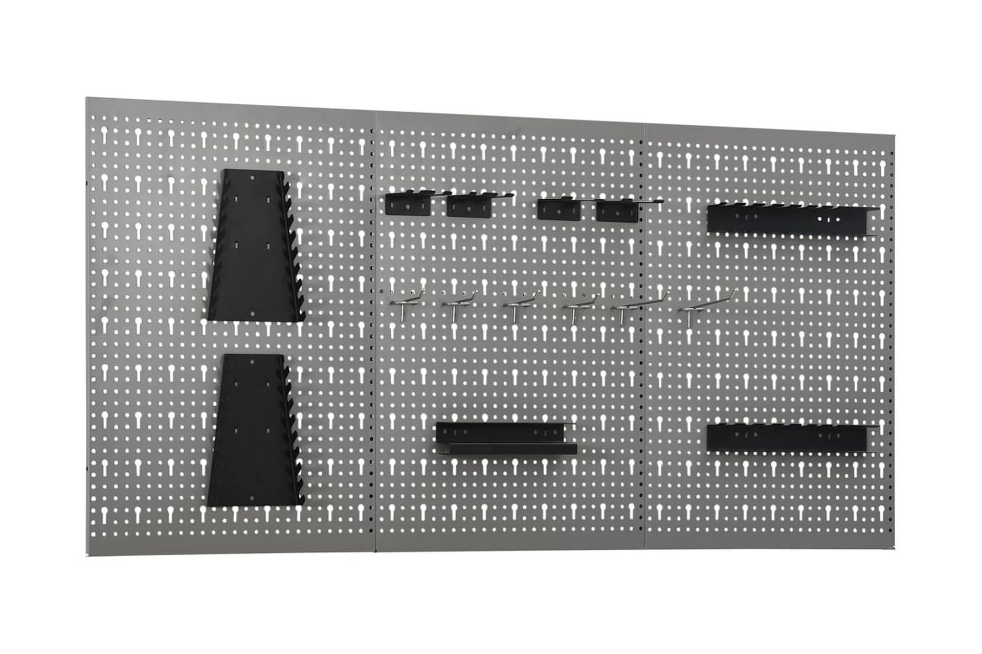 Seinään kiinnitettävät työkalutaulut 3 kpl 40x58 cm teräs - Piha & ulkoaltaat - Piha-alue - Ulkosäilytys - Autotallin sisustus & säilytys