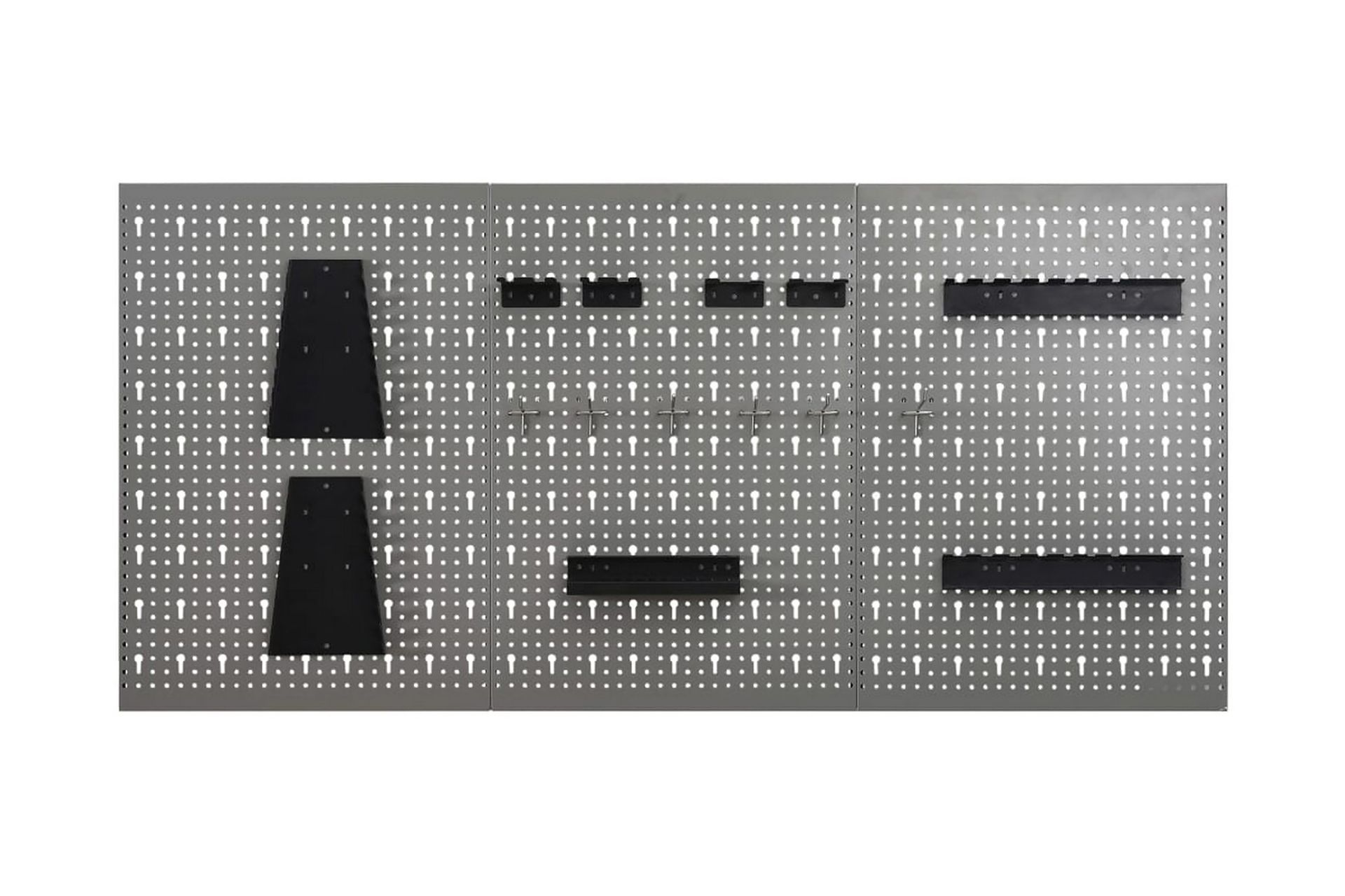 Seinään kiinnitettävät työkalutaulut 3 kpl 40x58 cm teräs - Piha & ulkoaltaat - Piha-alue - Ulkosäilytys - Autotallin sisustus & säilytys