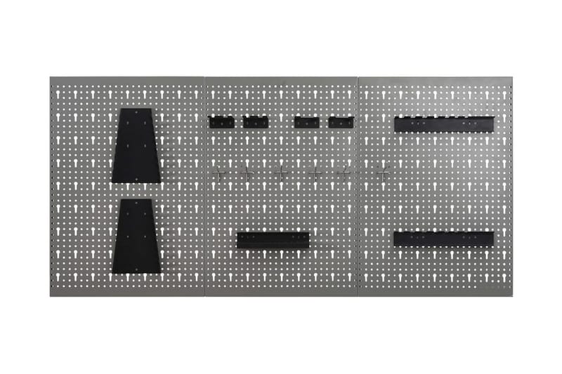Seinään kiinnitettävät työkalutaulut 3 kpl 40x58 cm teräs - Piha & ulkoaltaat - Piha-alue - Ulkosäilytys - Autotallin sisustus & säilytys