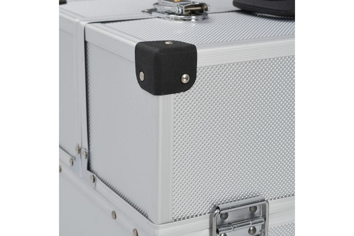 Työkalulaatikko 43,5x22,5x34 cm hopea alumiini - Hopea - Työkalulaukku - Autotallin sisustus & säilytys