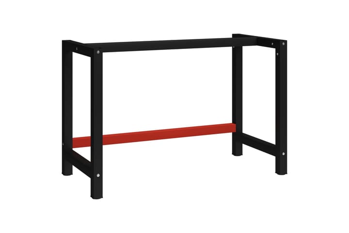 Työpöydän runko metalli 120x57x79 cm musta ja punainen - Musta - Työpenkki - Autotallin sisustus & säilytys