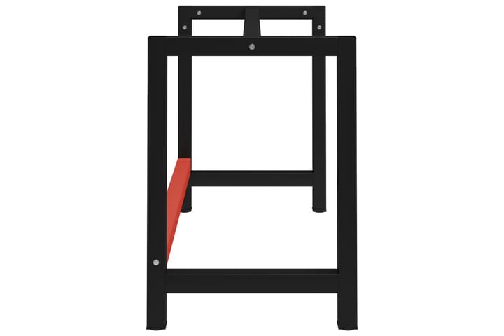 Työpöydän runko metalli 120x57x79 cm musta ja punainen - Musta - Autotallin sisustus & säilytys - Työpenkki