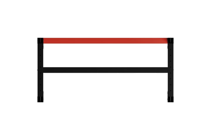 Työpöydän runko metalli 120x57x79 cm musta ja punainen - Musta - Autotallin sisustus & säilytys - Työpenkki