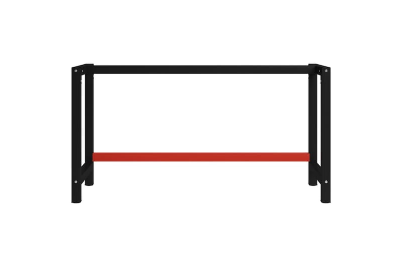 Työpöydän runko metalli 150x57x79 cm musta ja punainen - Musta - Piha & ulkoaltaat - Piha-alue - Ulkosäilytys - Autotallin sisustus & säilytys