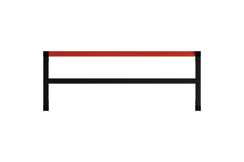 Työpöydän runko metalli 150x57x79 cm musta ja punainen - Musta - Piha & ulkoaltaat - Piha-alue - Ulkosäilytys - Autotallin sisustus & säilytys