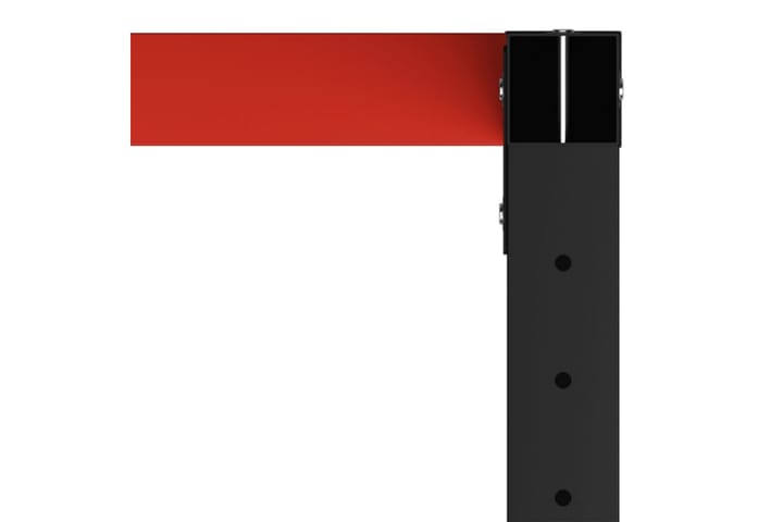 Työpöydän runko metalli 150x57x79 cm musta ja punainen - Musta - Autotallin sisustus & säilytys - Työpenkki