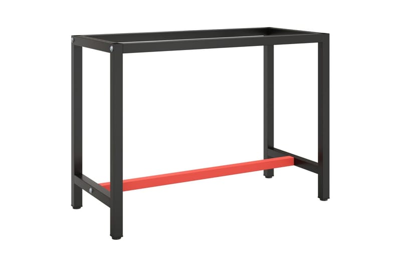 Työpenkin runko mattamusta ja -punainen 110x50x79 cm metalli - Musta - Piha & ulkoaltaat - Piha-alue - Ulkosäilytys - Autotallin sisustus & säilytys