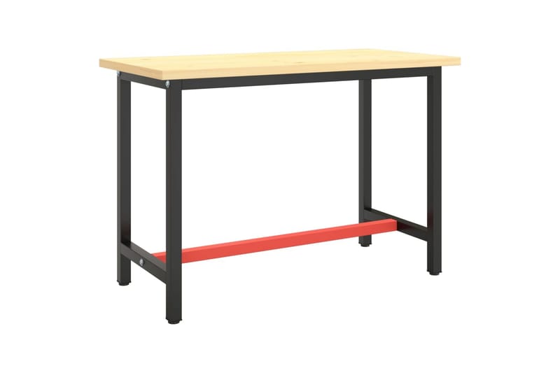 Työpenkin runko mattamusta ja -punainen 110x50x79 cm metalli - Musta - Piha & ulkoaltaat - Piha-alue - Ulkosäilytys - Autotallin sisustus & säilytys