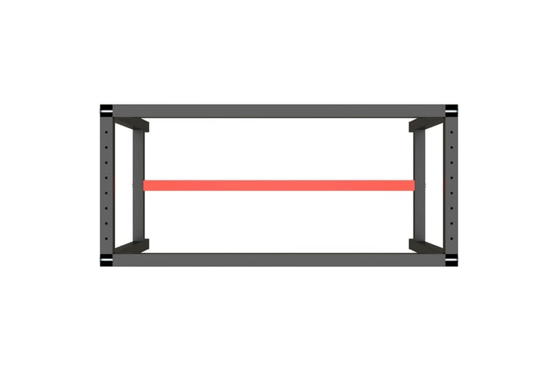 Työpenkin runko mattamusta ja -punainen 110x50x79 cm metalli - Musta - Piha & ulkoaltaat - Piha-alue - Ulkosäilytys - Autotallin sisustus & säilytys