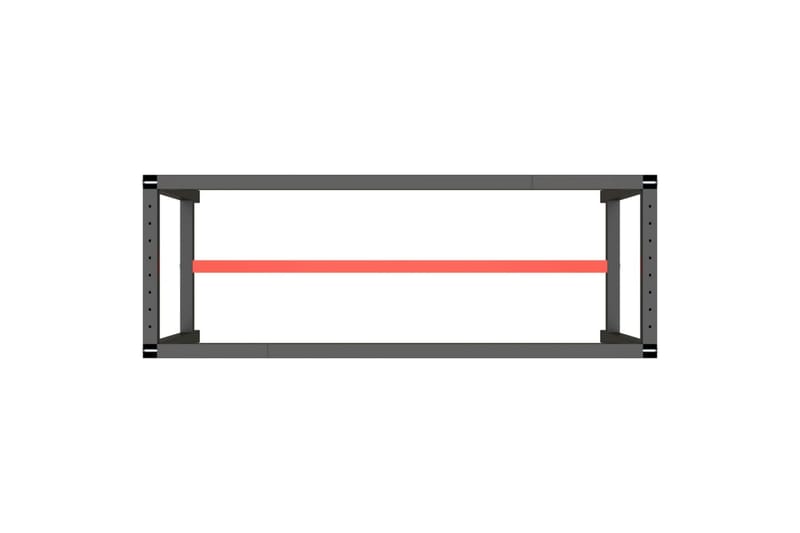 Työpenkin runko mattamusta ja -punainen 140x50x79 cm metalli - Musta - Piha & ulkoaltaat - Piha-alue - Ulkosäilytys - Autotallin sisustus & säilytys
