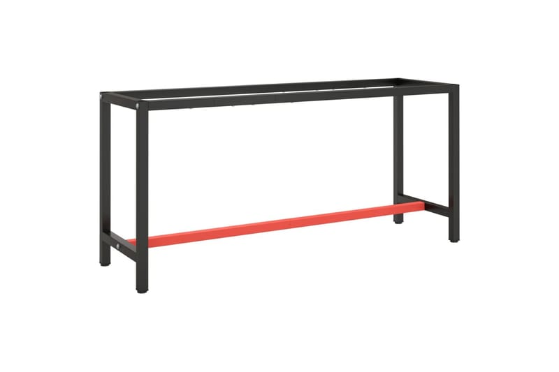Työpenkin runko mattamusta ja -punainen 170x50x79 cm metalli - Musta - Piha & ulkoaltaat - Piha-alue - Ulkosäilytys - Autotallin sisustus & säilytys