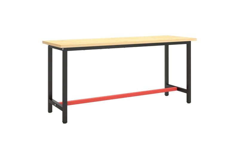 Työpenkin runko mattamusta ja -punainen 170x50x79 cm metalli - Musta - Piha & ulkoaltaat - Piha-alue - Ulkosäilytys - Autotallin sisustus & säilytys