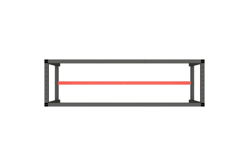 Työpenkin runko mattamusta ja -punainen 170x50x79 cm metalli - Musta - Piha & ulkoaltaat - Piha-alue - Ulkosäilytys - Autotallin sisustus & säilytys