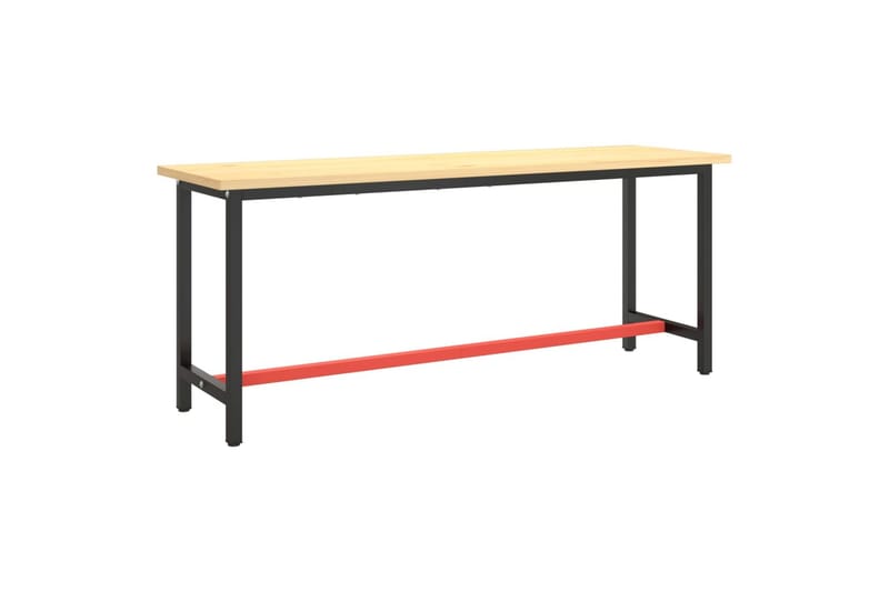 Työpenkin runko mattamusta ja -punainen 190x50x79 cm metalli - Musta - Piha & ulkoaltaat - Piha-alue - Ulkosäilytys - Autotallin sisustus & säilytys