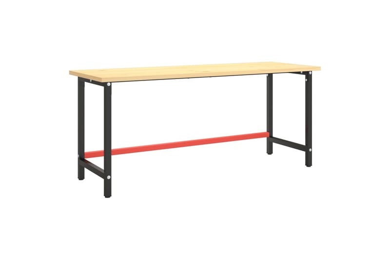 Työpenkin runko mattamusta ja -punainen 180x57x79 cm metalli - Musta - Piha & ulkoaltaat - Piha-alue - Ulkosäilytys - Autotallin sisustus & säilytys